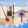 thumbnail image 3 of UYGDUY-Mop Heads Replacements for O Cedar,Mop Replace Head for Ocedar Rinseclean 2 Tank,Microfiber Mop Refills,Include 3 Spin Mop Replacement Head 1 Scrub Brush 1 Mop Base Machine Washable & Easy to, 3 of 4