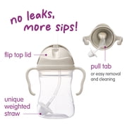 b.box Sippy Cup with Weighted Straw for Toddlers, Leakproof, 8oz - Latte