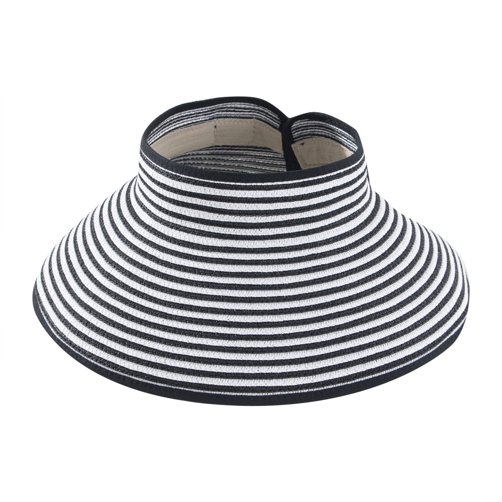 Sun Visors Hat Womens Beach Wide Brim Straw Hats Summer UV Protection