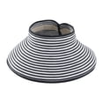 thumbnail image 2 of Axiiglly Visor Hats for Women Wide Brim Straw Hat Striped Empty Top Packable Roll Up Outdoor Sports Sun Hats Floppy Sun Protection Casual Holiday Beach Hat, 2 of 2