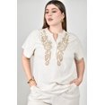thumbnail image 4 of Conjunto con bordado artesanal Roman Fashion /Tallas Extras, 8028 (Arena) beige 40, 4 of 6