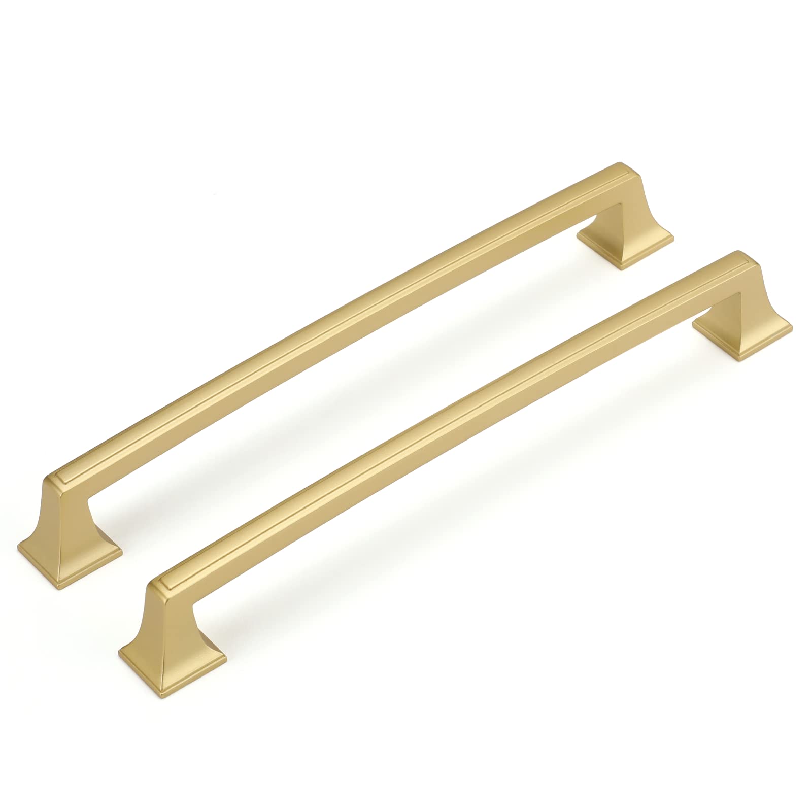 10Pack Gold Drawer Pulls Brushed Gold Pulls, 7.5inch Gold