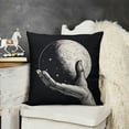 thumbnail image 2 of Throw Pillow CoverCute Magic Tattoo Full Rays Decor Linen Cushion Cover for Sofa Couch Bed, 2 of 5