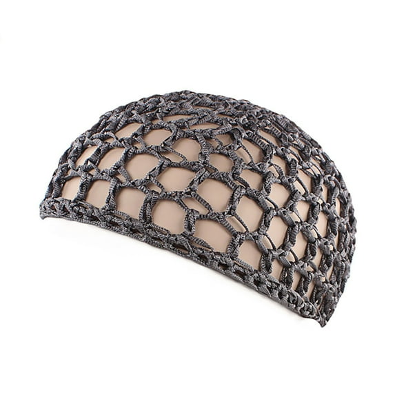 Baberdicy Silk Lined Hair Net - Wig Liner Cap with Satin Edging, Protective Sleep Bonnet, Grey One Size