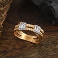 thumbnail image 3 of 0.35 TCW Solid 18Kt Rose Gold SI Clarity HI Color Diamond Criss Cross Ring, 3 of 5