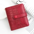 thumbnail image 2 of TAZAG women's wallet short retro buckle large capacity multi-card slot stone pattern coin purse ID bag, 2 of 4