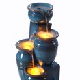 thumbnail image 5 of Teamson Home 4-Tier Outdoor Water Fountain with LED Lights, Blue, 5 of 5
