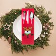 thumbnail image 4 of Fiudx Decoración Del Hogar Decoración Navideña, Suministros Festivos, Diseño De Mesa De Comedor, Bolsa De Almacenamiento De Vajilla, Juego De Cubiertos De Plástico, Juego De Vajilla Ofertas De La Sem, 4 of 7