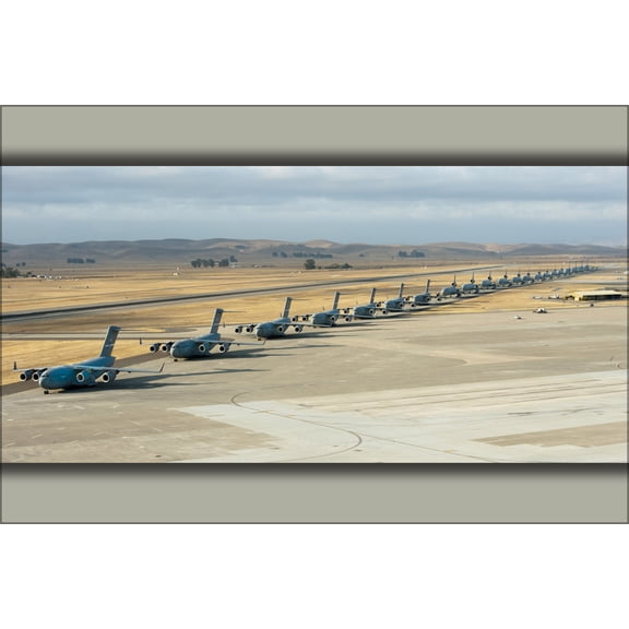 24"x36" Gallery Poster, Freedom Launch at Travis Air Force Base c-17 kc-10 c-5