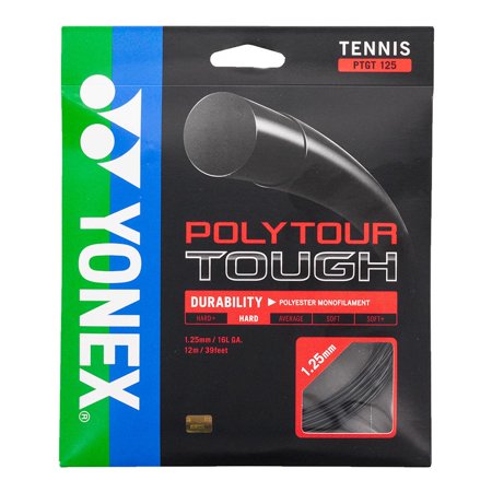 Polytour Tough 125 Tennis String Black (Best Yonex Badminton String)