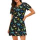 thumbnail image 1 of Fotbe Dinosaur Bata de Dormir para Mujer con Estampado, Camisón de Algodón de Manga Corta, Ropa de Dormir Casual, 1 of 6