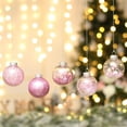 thumbnail image 4 of 30Pcs Glittery Christmas Balls Shatterproof Xmas Tree Balls Ornaments (Pink, 2.36"), 4 of 7
