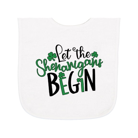 Inktastic St. Patrick's Day Let the Shenanigans Begin Baby Terry Cloth Bib