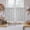 Gray, variant on Grey Dandelion Tier Curtains 54 Inch Length, Spring Modern Minimalist Country Flower Cafe Short Curtains for Bathroom Over Sink, Small Kitchen Curtain Light Filtering Drapes 2 Panels 27.5"Wx54"L