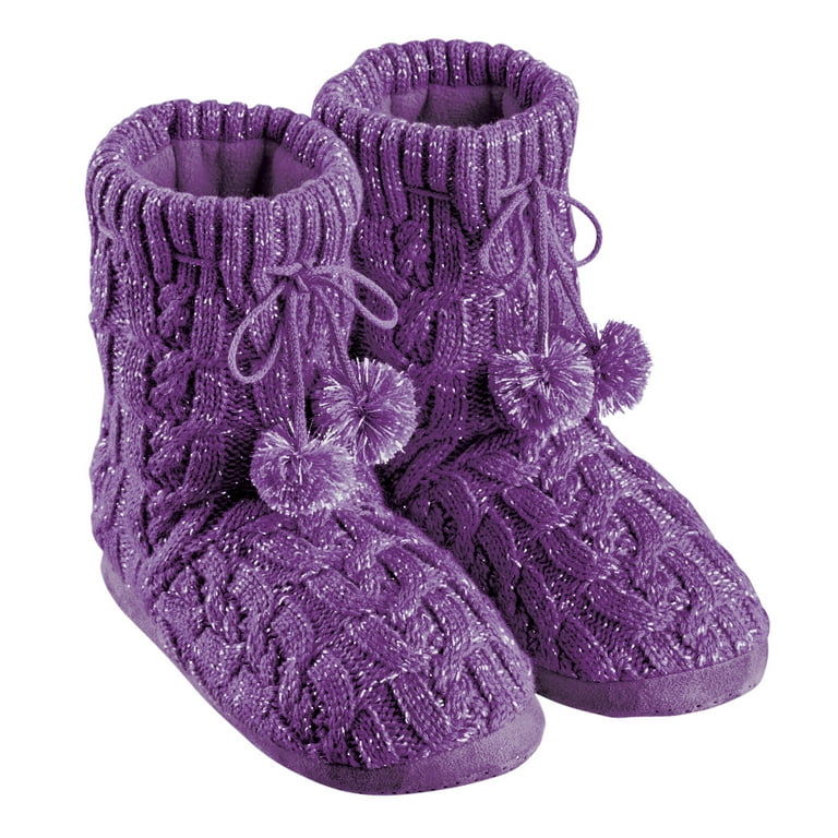 Purple slipper sales boots