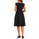 thumbnail image 3 of Vestido sin mangas de corte ajustado para mujer INSPIRE CHIC, con cuello barco, casual y de oficina, color negro, 3 of 6