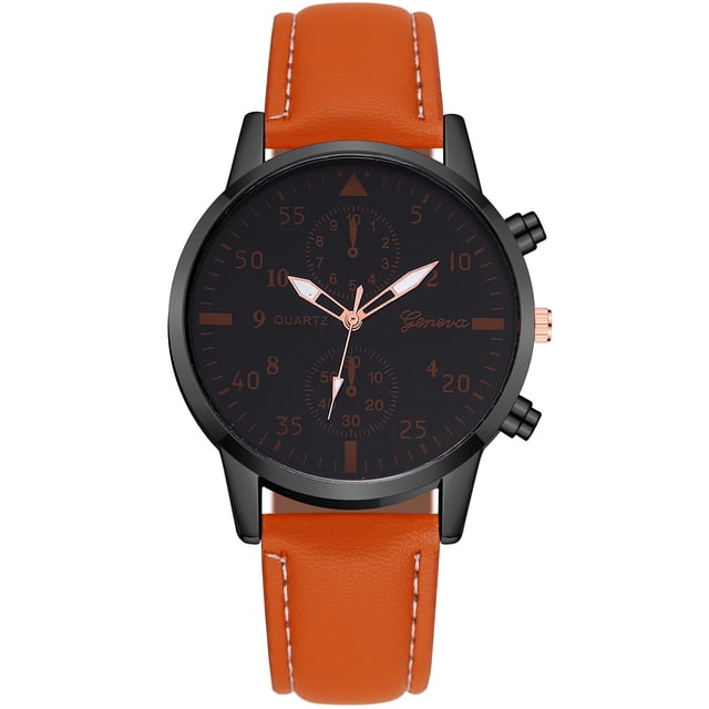 Reloj de cuarzo para hombre, relojes de moda para hombre, relojes de cuero, relojes casuales, relojes de pulsera con cristales, relojes de pulsera ...