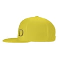 thumbnail image 3 of ZICANCN Alphabet D Pattern Baseball Caps, Trucker Hats for Men And Women, Adjustable Breathable Flat Caps, Yellow, 3 of 8