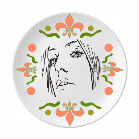 

Parafacialia Exquisiteness Lovely Flower Ceramics Plate Tableware Dinner Dish
