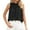 Black, variant on Tittly Camisole top Vest for Women Womens Dot Tank Tops Summer Sleeveless Mock Neck Shirred T Shirts Casual Linen Blend Keyhole Back Tie Knot Tops Waistcoat Vest T Shirts for Women Black L