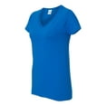 thumbnail image 2 of Gildan Ladies Heavy Cotton V-Neck T-Shirt, L, Royal, 2 of 3