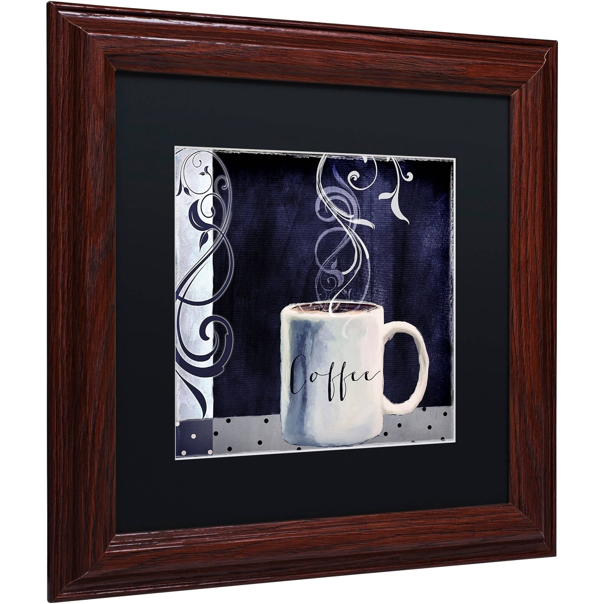 Trademark Fine Art "Cafe Blue I" Canvas Art by Color Bakery Black Matte, Wood Frame