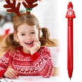 thumbnail image 2 of Christmas Snowman Tree Ballpoint Pen Retractable Cute Cartoon Printing Gel Ink Pen for Holiday Party School Writing, 2 of 8