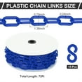 thumbnail image 2 of Uxcell Blue Plastic Chain, 72 ft 6mm Safety Barrier Chain for Crowd Control, 2 of 7