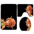 thumbnail image 1 of Juego de alfombras de baño ABPHQTO Princesa Selenia Negro 3 piezas, 1 of 2