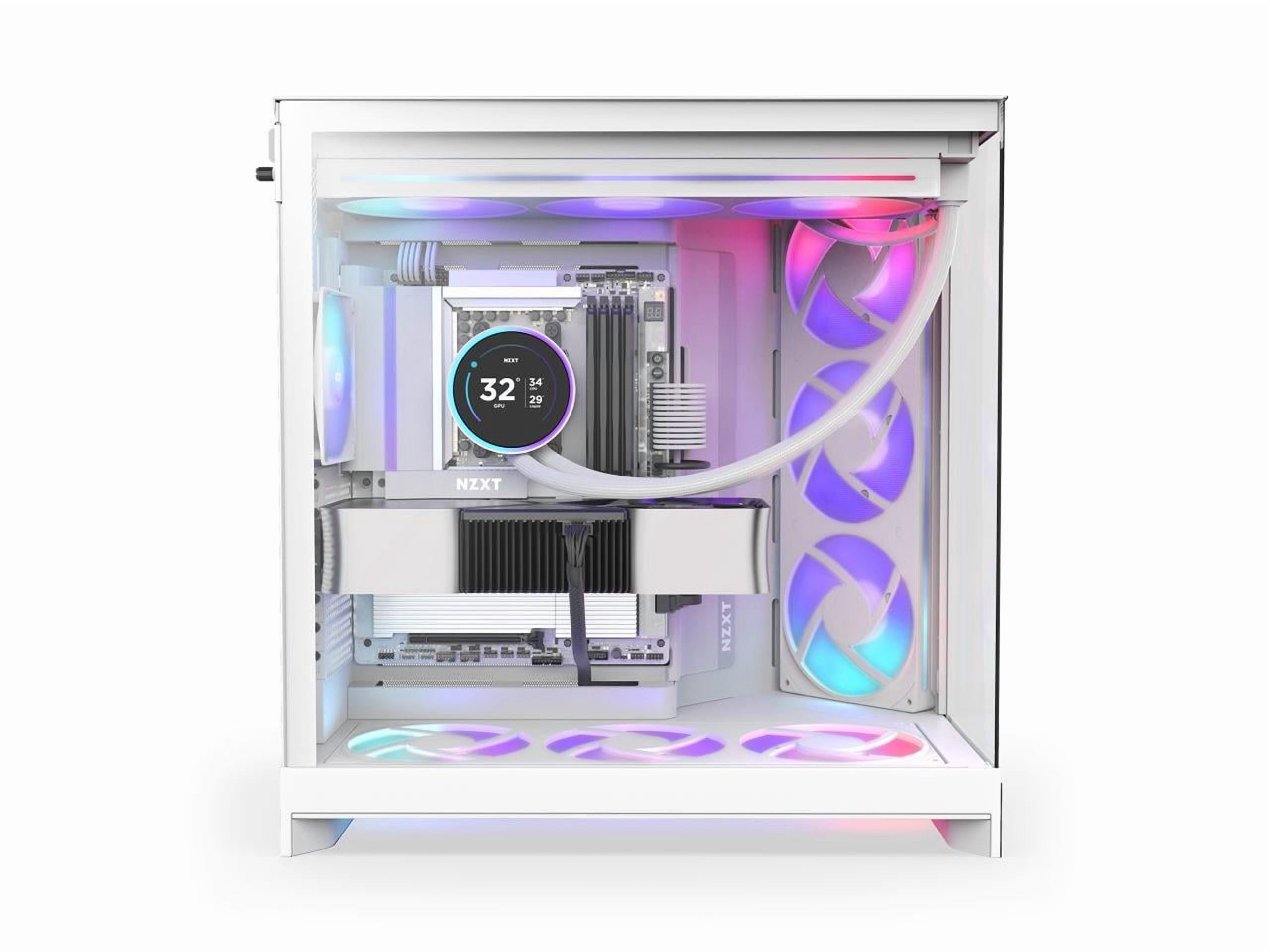 NZXT CM-H92FW-R1 White SGCC / Tempered Glass Mid-Tower Case (Computer Cases - ATX Form)