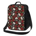 thumbnail image 1 of Disketp Red Rose Skull Bolsa Térmica Estampada para Almuerzo, Lonchera para Hombres y Mujeres Adultos, 1 of 7