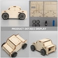thumbnail image 2 of 2Pcs Kids DIY Wooden Vehicle Model Wood Car DIY Statue Science Project Toy Kids Car Assemble Toy, 2 of 8