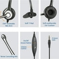 thumbnail image 5 of Wantek Cell Phone Headset Mono with Noise Canceling Mic, Wired Computer Headphone for Laptop PC Mac Tablet with 3.5mm 2.5mm Jack, 5 of 8
