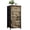 Color 2, variant on Rustic Farmhouse Dresser for Bedroom with 4 Storage Drawers Textured Wood Canvas Western Farm Windmill Cow Dressers Chest of Drawers Steel Framed Fabric Closet Organizers for Dorm Entryway