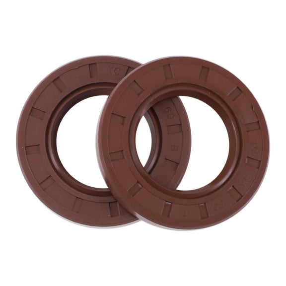 Unique Bargains Universal Oil Seal TC Seal Ring Rotary Shaft Seal 35x60x8mm High Pressure FKM Rubber Brown 2 Pcs