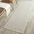 thumbnail image 2 of SAFAVIEH Montauk Raeyln Striped Cotton Area Rug, Ivory/Light Grey, 5' x 7', 2 of 8