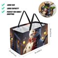thumbnail image 2 of Snowman Reusable Foldable Large Capacity Oxford Cloth Storage Basket Shopping Bag Laundry Basket, 2 of 7
