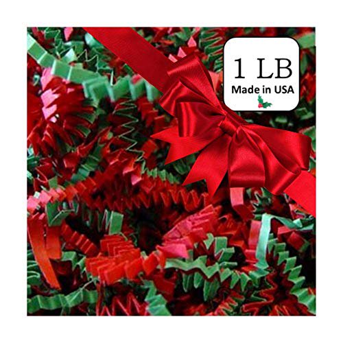 1 LB Crinkle Cut Paper Shred, Shredded Paper for Gift Baskets and