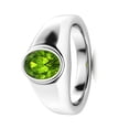 thumbnail image 3 of Natural Peridot Men’s Ring in 925 Sterling Silver | Handmade Gemstone Ring | August Birthstone Jewelry Gift, 3 of 3