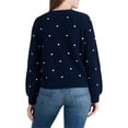 thumbnail image 2 of Lucky Brand Women's Embroidered Heart Sweater Blue Size Small, 2 of 3