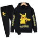 thumbnail image 3 of Conjunto de sudadera y pantalón con estampado de Pikachu para niños y niñas, conjunto informal con capucha y estampado de Pokémon, camisetas Kawaii para niños, jersey deportivo para niños, 3 of 5