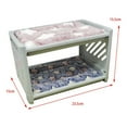 thumbnail image 4 of Rabbit Bed House Winter Warm with Hideouts Hedgehog Cushion Shelter for Chinchilla Rabbit Mice Blue, 4 of 8