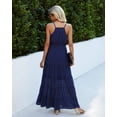 thumbnail image 4 of Vestido Maxi PRETTYGARDEN sin mangas con tirantes finos azul marino talla S, 4 of 4