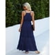 thumbnail image 4 of Vestido Maxi PRETTYGARDEN sin mangas con tirantes finos azul marino talla S, 4 of 4