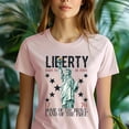 thumbnail image 5 of Statue of Liberty Patriotic T-Shirt | Liberty 1776 Freedom Graphic Tee, Gold, Size M, 5 of 6