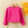 thumbnail image 4 of MeetoTime Kids Long Sleeved Knitted Cardigan Casual Loose Solid Color Short Coat for Baby Girls 4-8 Years, 4 of 7