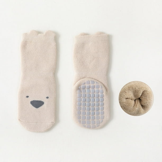 Lolmot Little Yogasocks,Quality High-Grip Socks for Early Walkers and  Active Kids,Combed Cotton Baby Sock Non-Slip Autumn Winter Children Floor  Socks