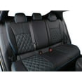 thumbnail image 4 of EKR Custom Fit CHR Car Seat Covers for Select Toyota CHR 2017 2018 2019 2020 2021 2022-Leatherette Full Set(Black with Blue Trim), 4 of 7