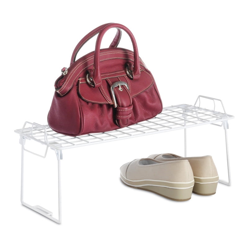 Whitmor 7in H x 18in W x 7in L White Metal Stackable Shelf