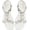 White, variant on Women's Elegant Butterfly Decor Transparent Elastic Strap Summer Flat Sandals